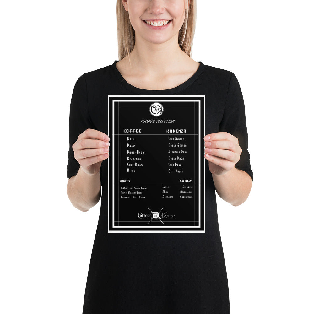 Full Menu - Coffee Station Print