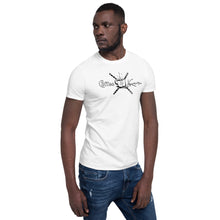 Load image into Gallery viewer, Cream, No Sugar - Black and White Emblem on White Tee
