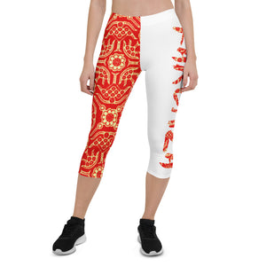 Batik Sarong - Capri Leggings