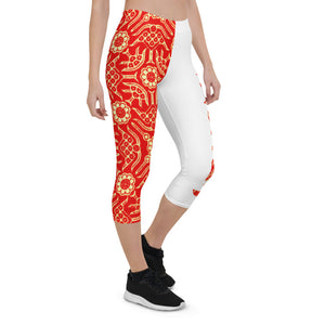 Batik Sarong - Capri Leggings